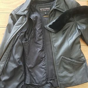 2 for 1 Looks! Convertible Black Leather Jacket